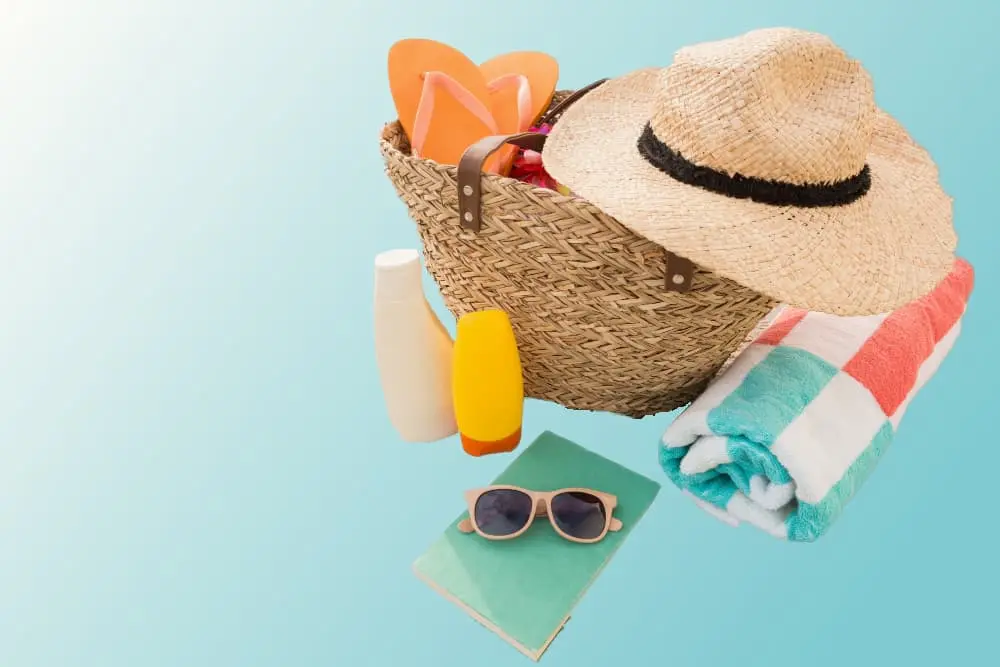 Beach essentials in supermarket troulos skiathos