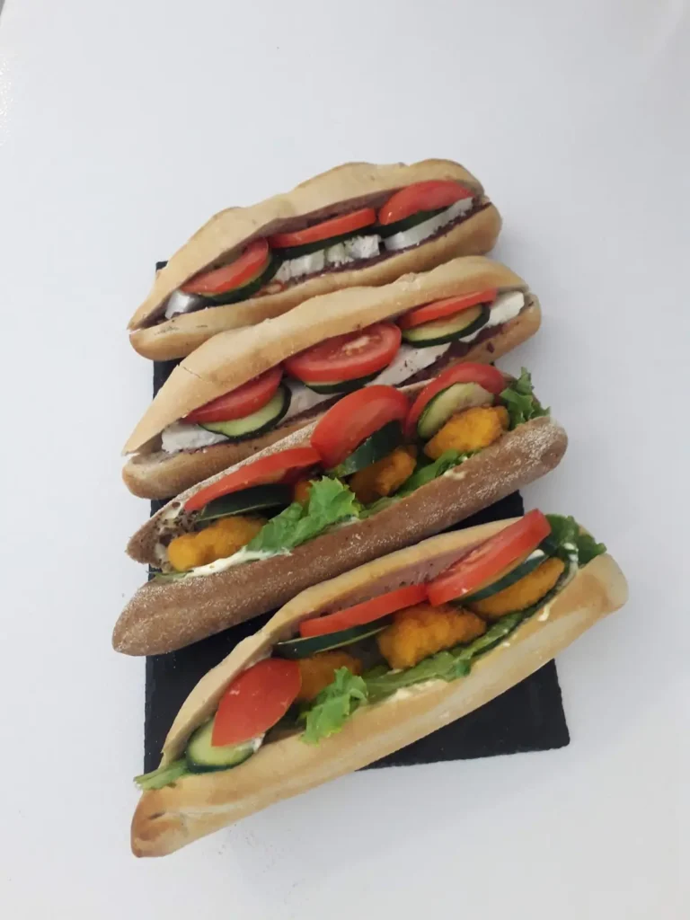 Fresh ingredients sandwitches in royal bakery coffee skiathos troulos