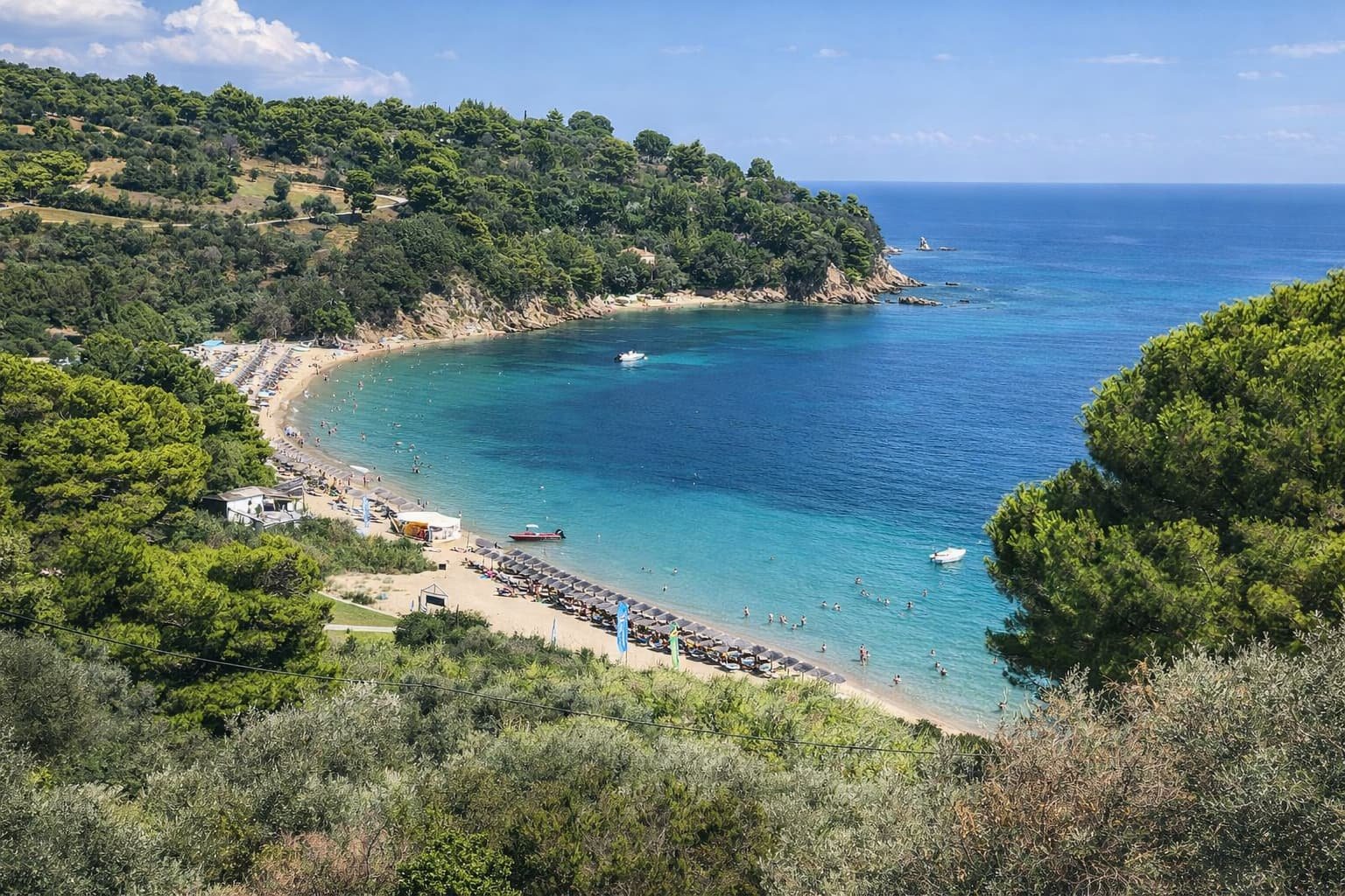 Skiathos troulos beach view